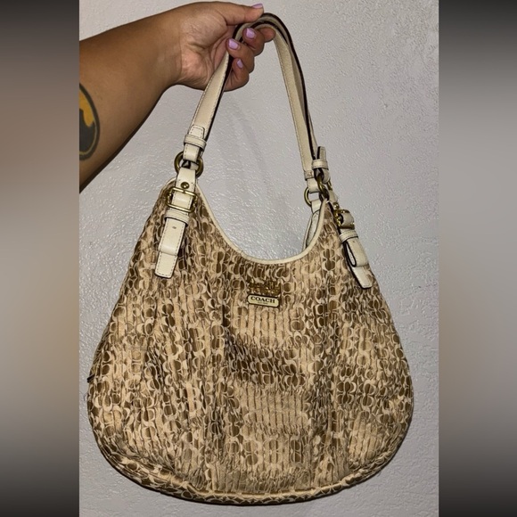 Coach Handbags - COACH Madison Maggie Ruched HOBO Bag